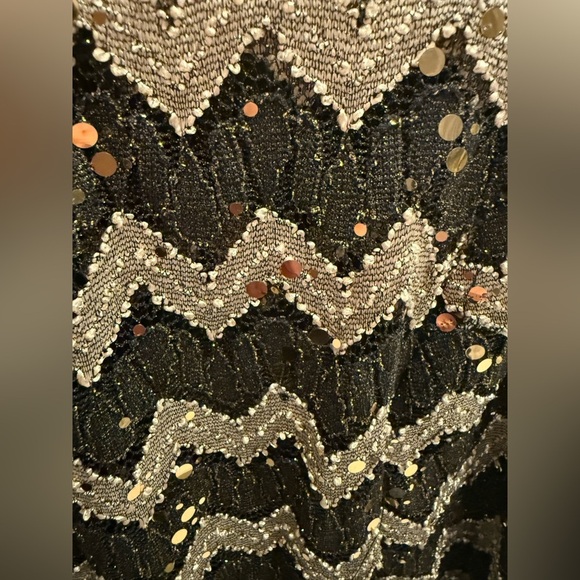 R&M Richards Formal Brown and Gold Ladies Size 14 Mock Twinset Sparkles - Picture 3 of 4